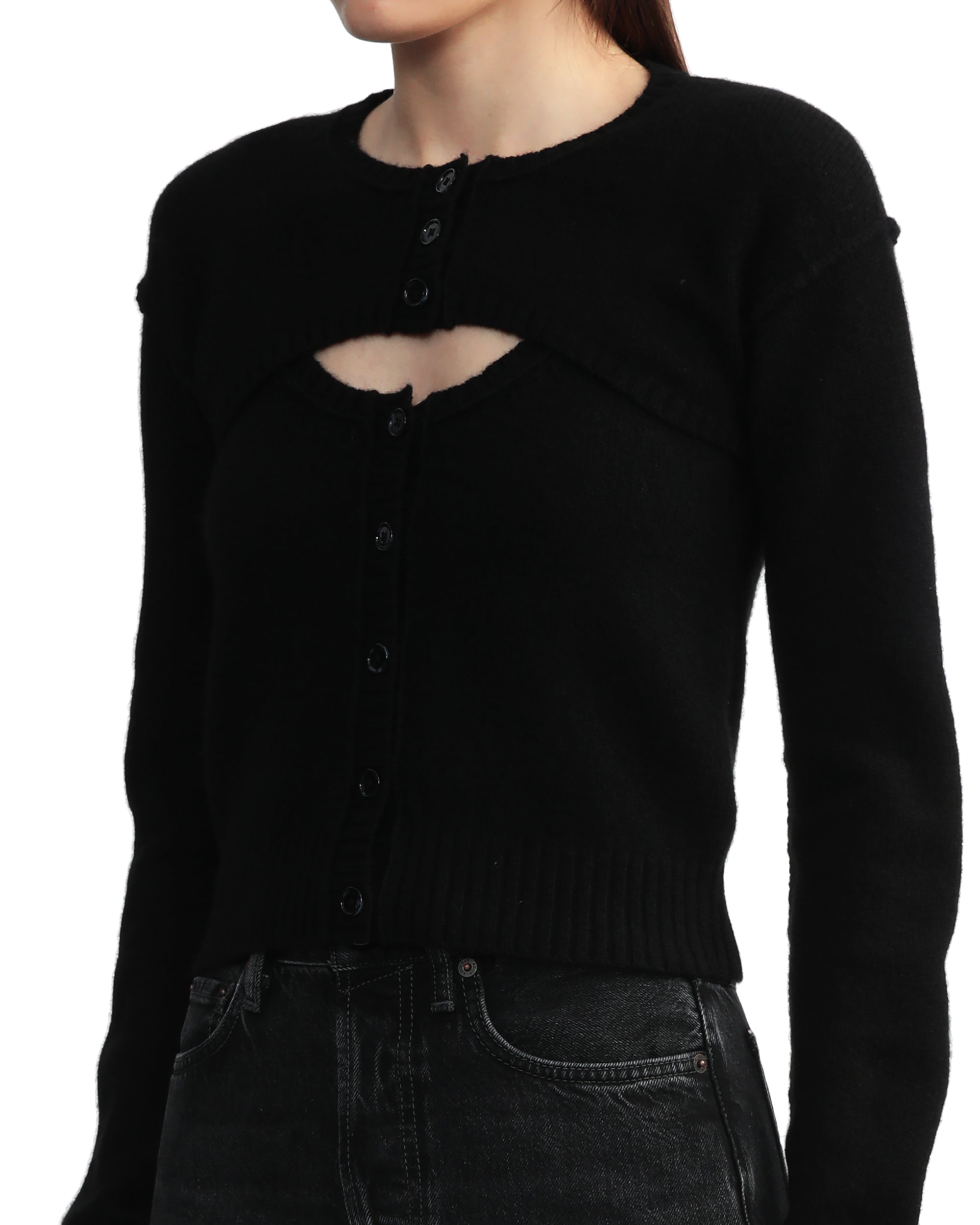 Knit tank top cardigan set