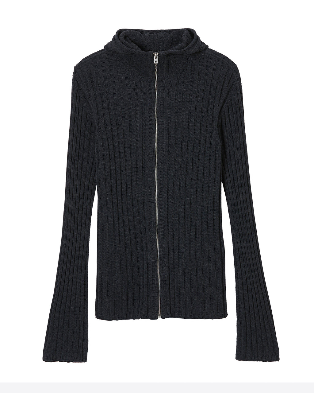 Hooded knit jacket