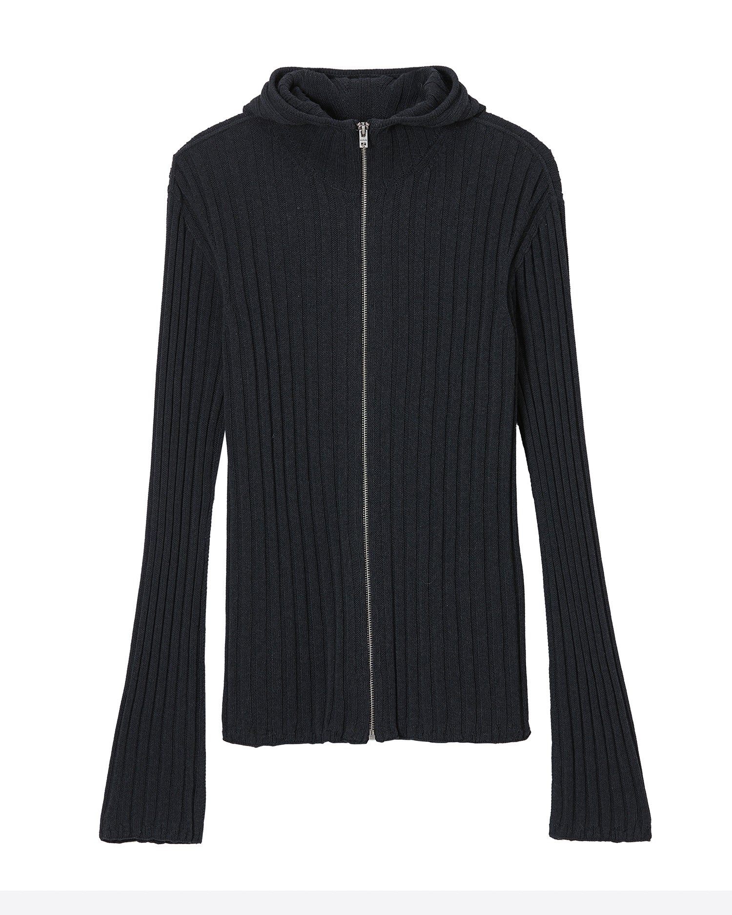 Hooded knit jacket