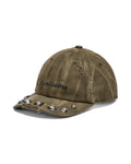 Distressed logo cap