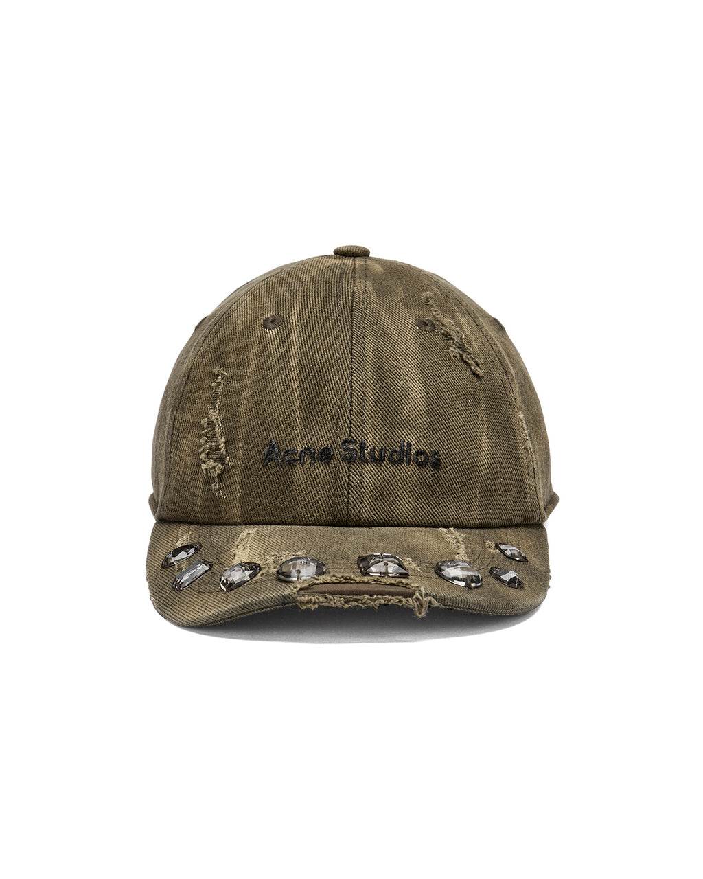 Distressed logo cap
