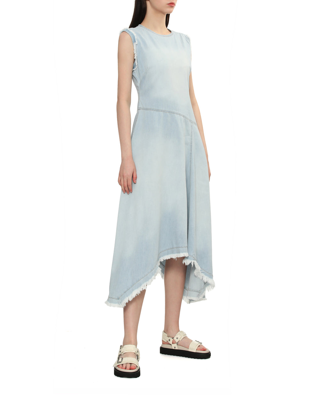 Draped sleeveless dress
