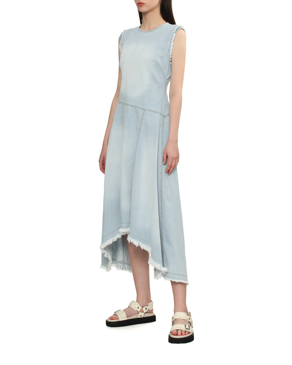 Draped sleeveless dress