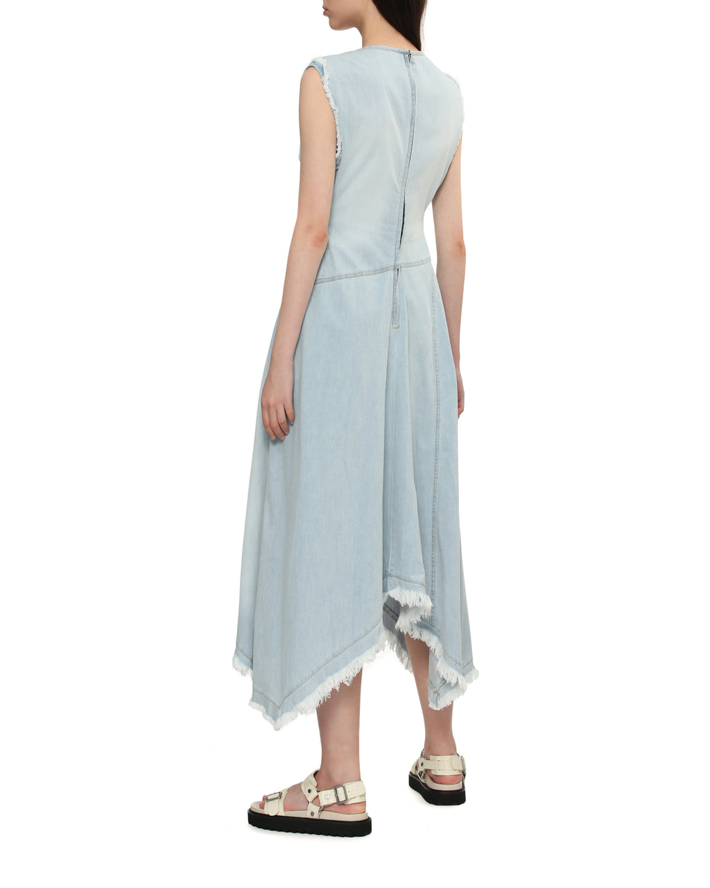 Draped sleeveless dress