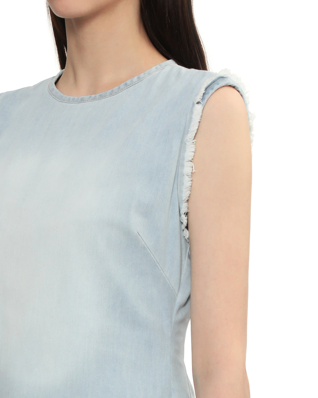 Draped sleeveless dress