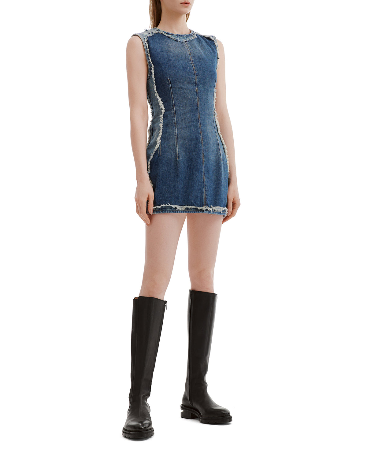Denim mini dress
