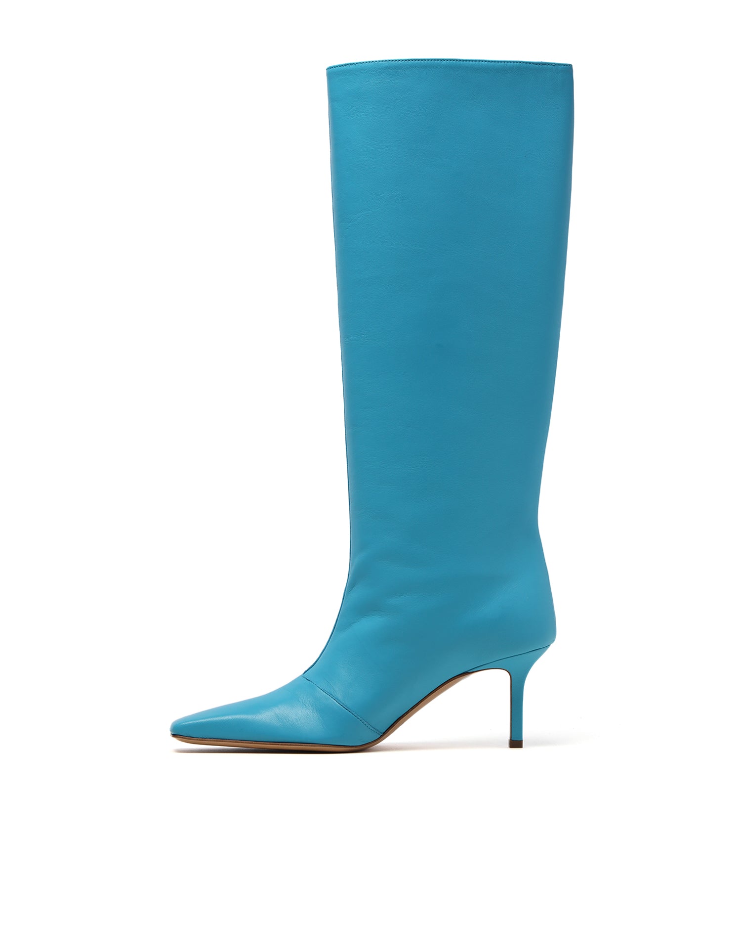 Leather heel boots