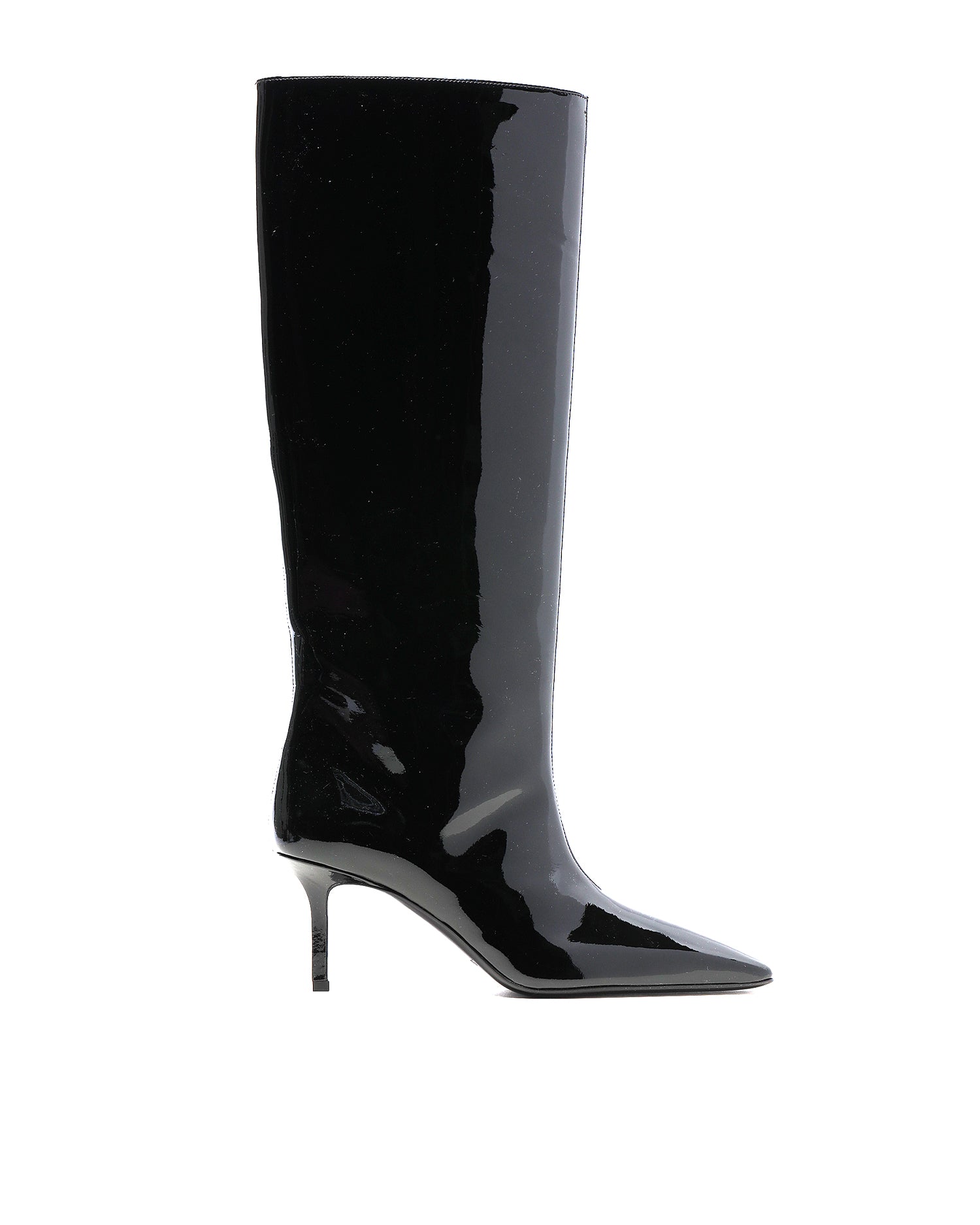 Leather heel boots
