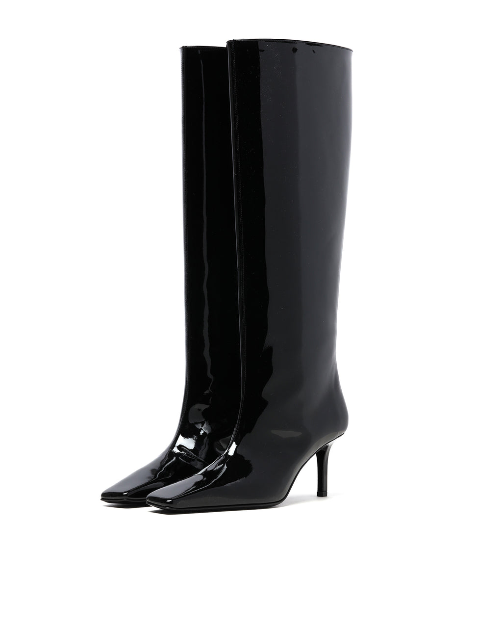 Leather heel boots