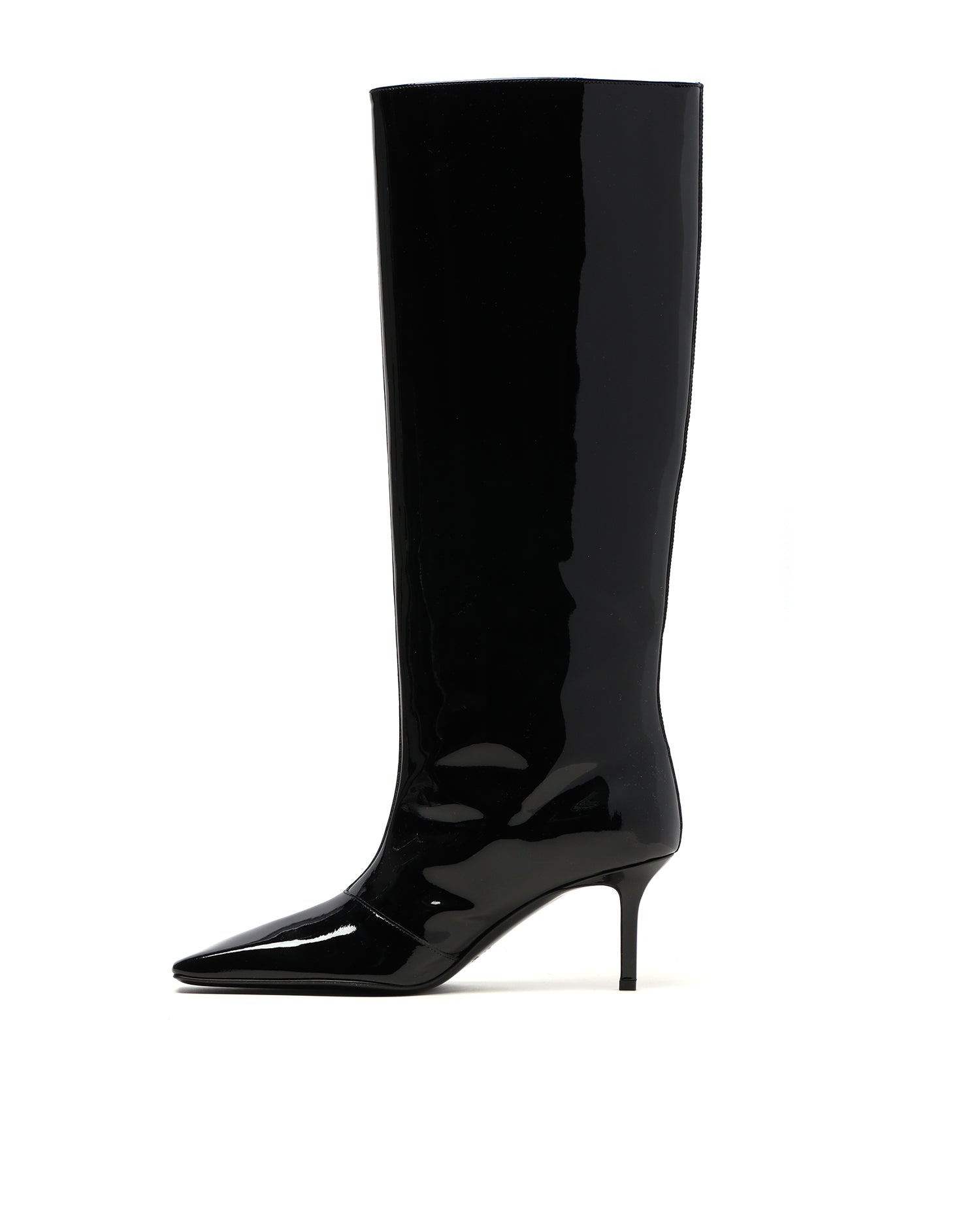 Leather heel boots