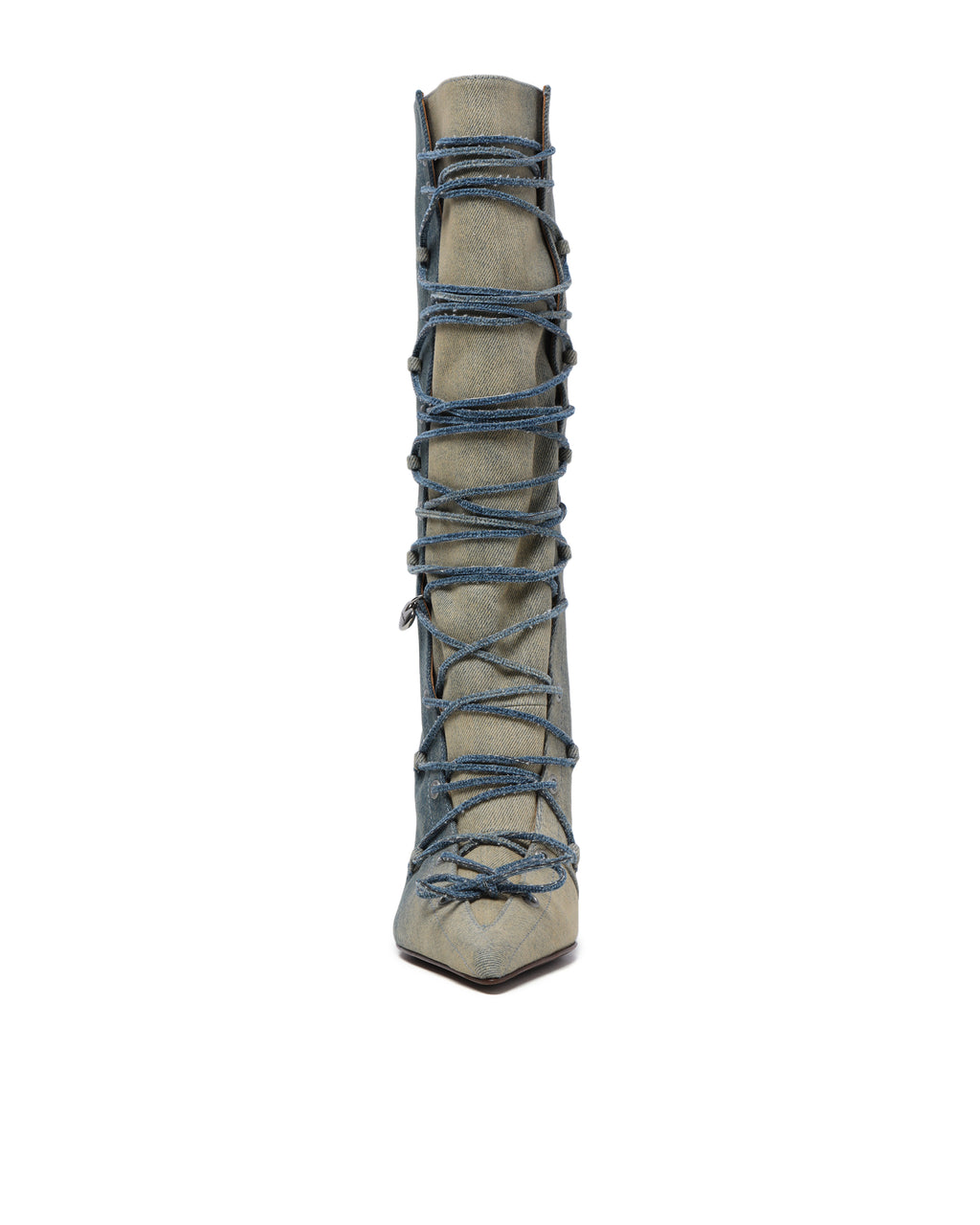 Lace-up heel boots