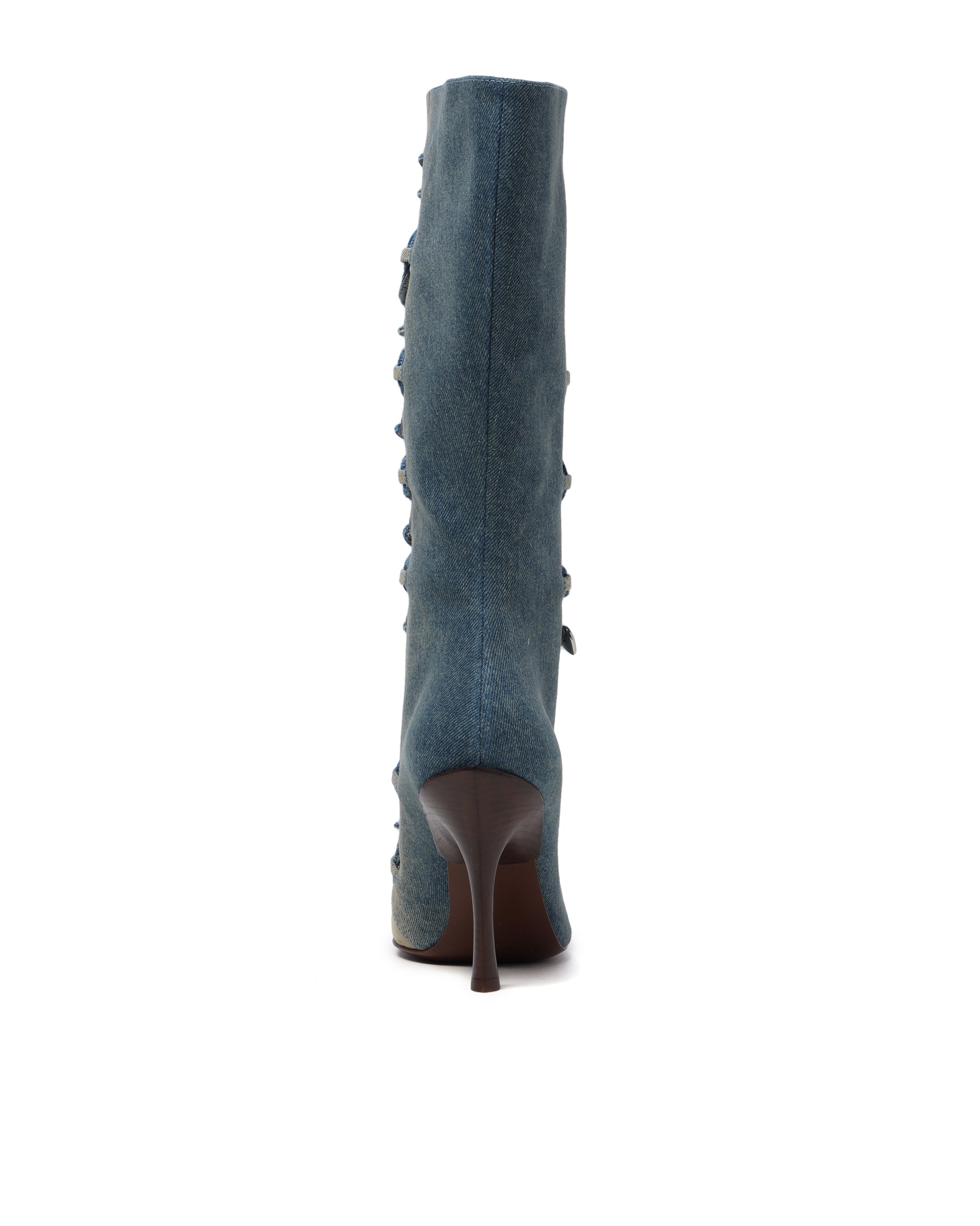 Lace-up heel boots
