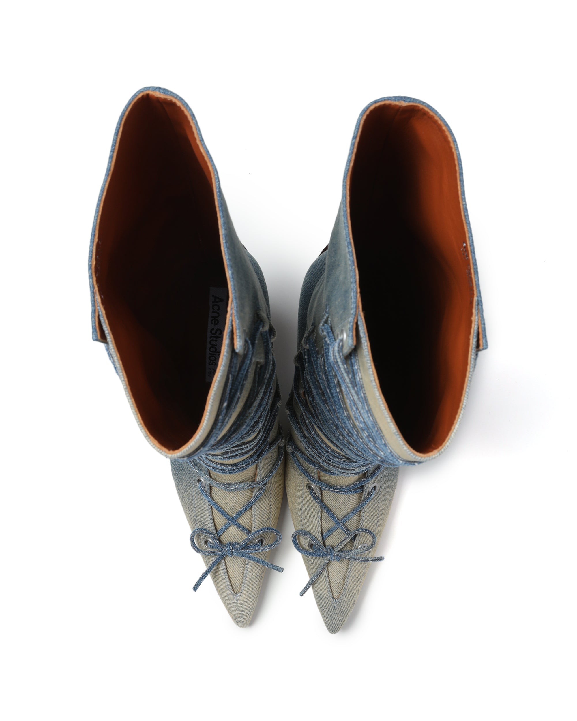 Lace-up heel boots
