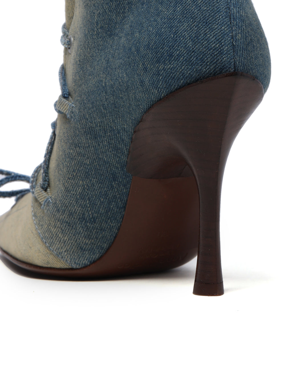 Lace-up heel boots
