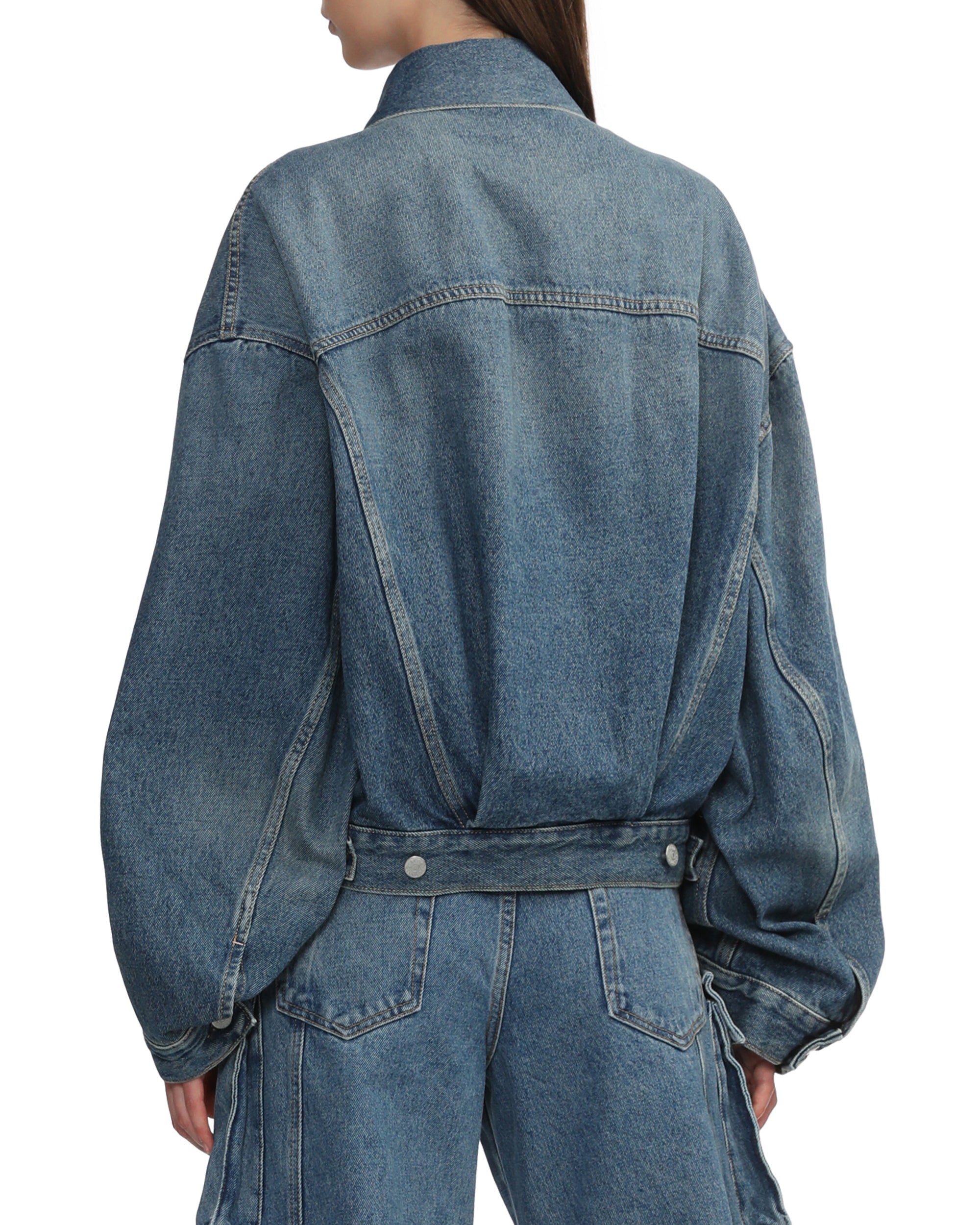 Relaxed cropped fit denim jacket