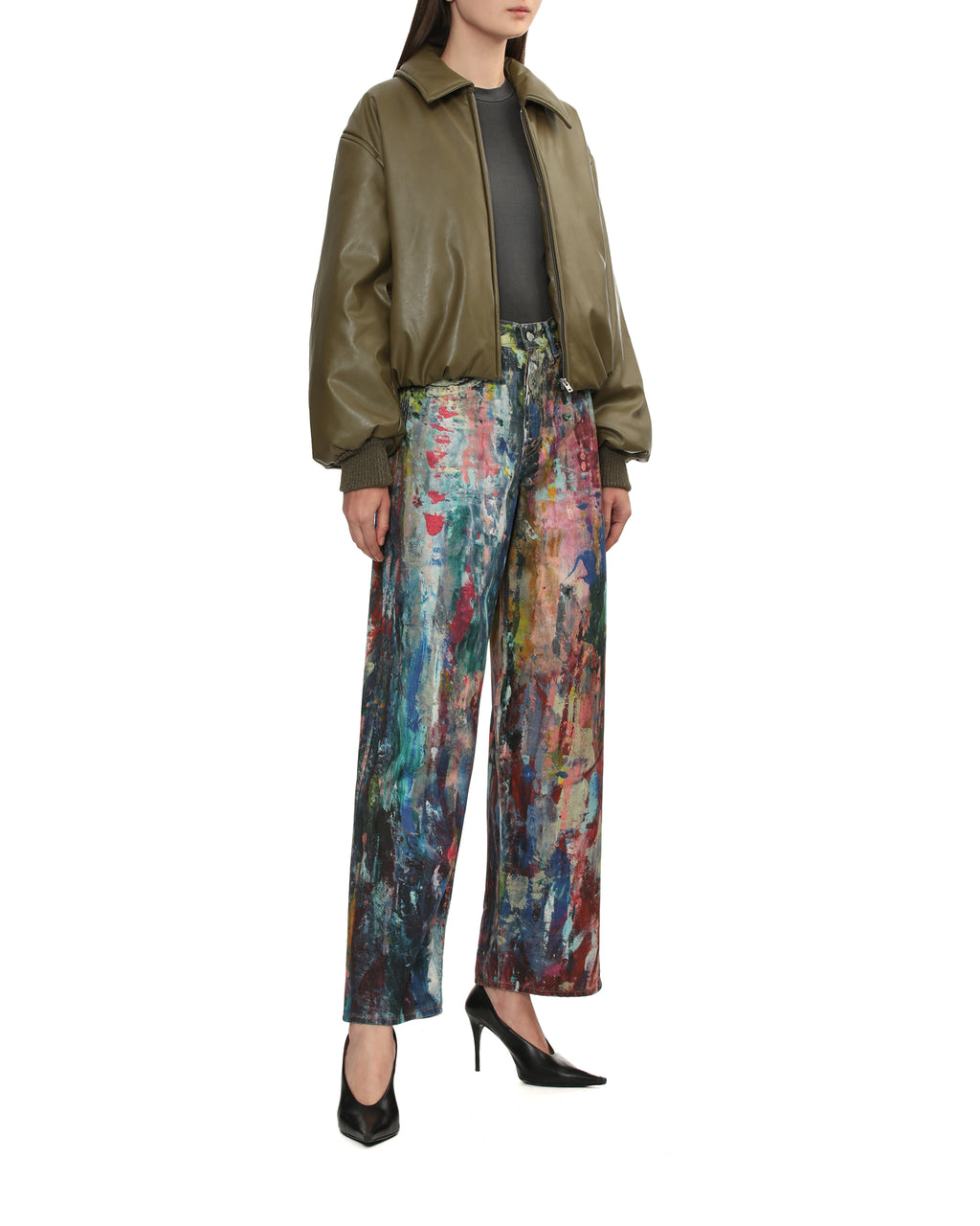 Coated bomber jacket