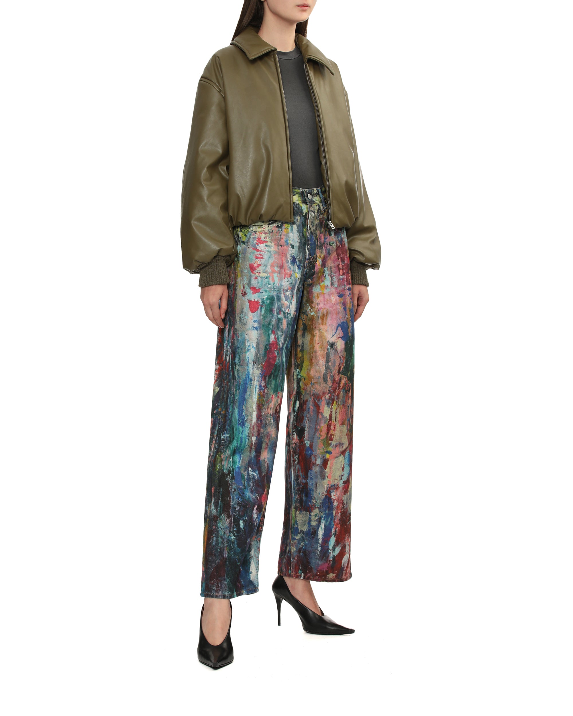 Coated bomber jacket