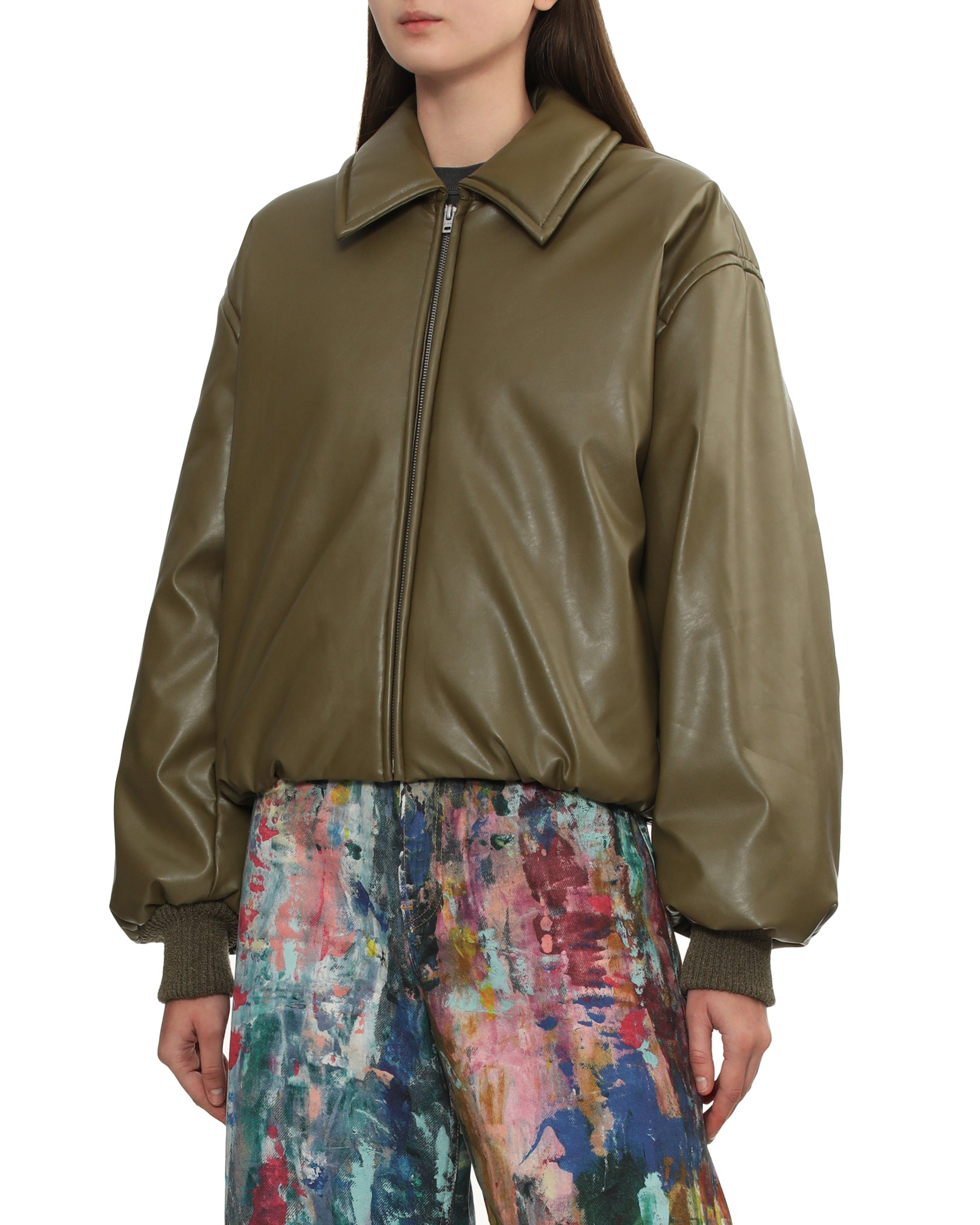 Coated bomber jacket