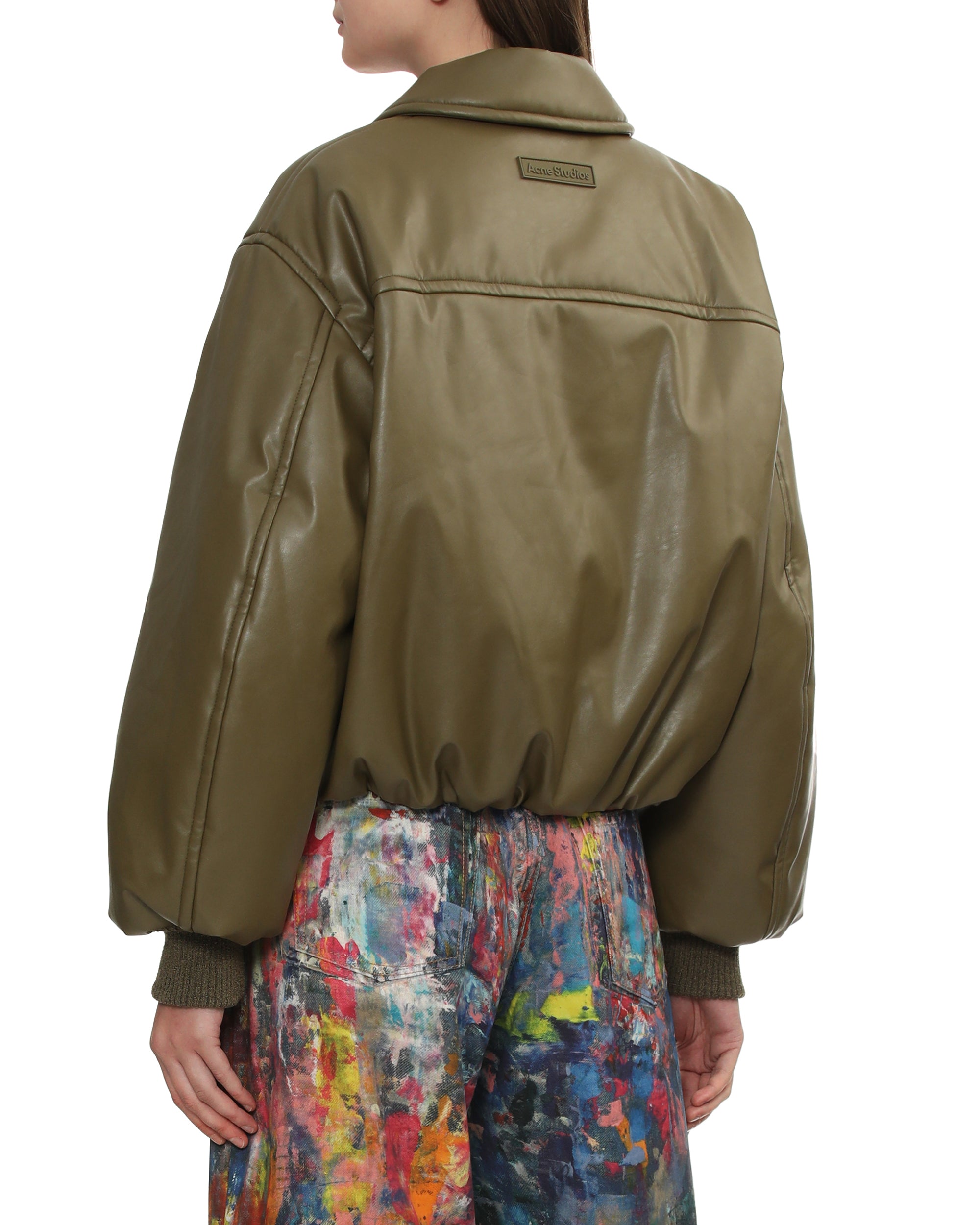 Coated bomber jacket