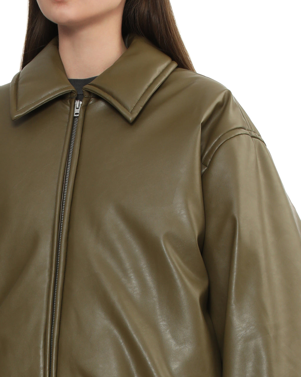 Coated bomber jacket