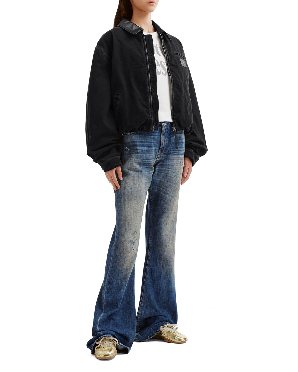 Zip-up bomber jacket