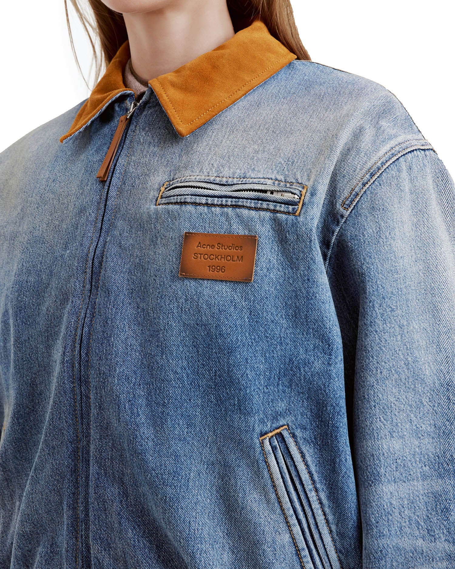 Denim bomber jacket