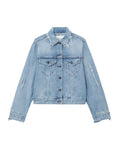 Distressed denim jacket