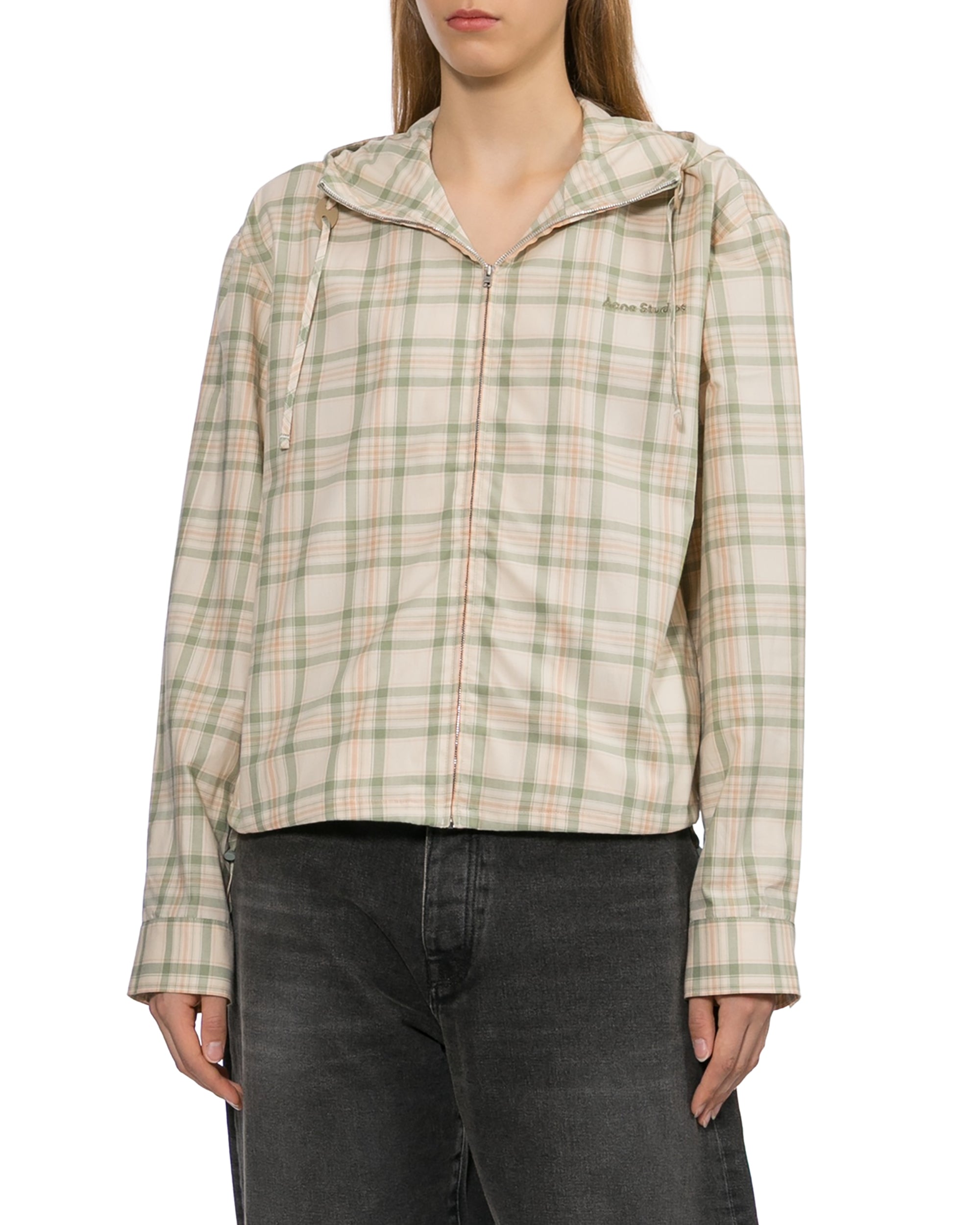 Plaid hooded jacket
