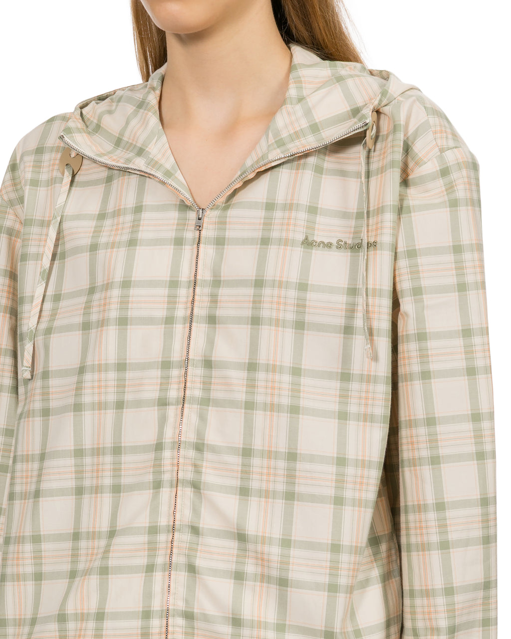 Plaid hooded jacket