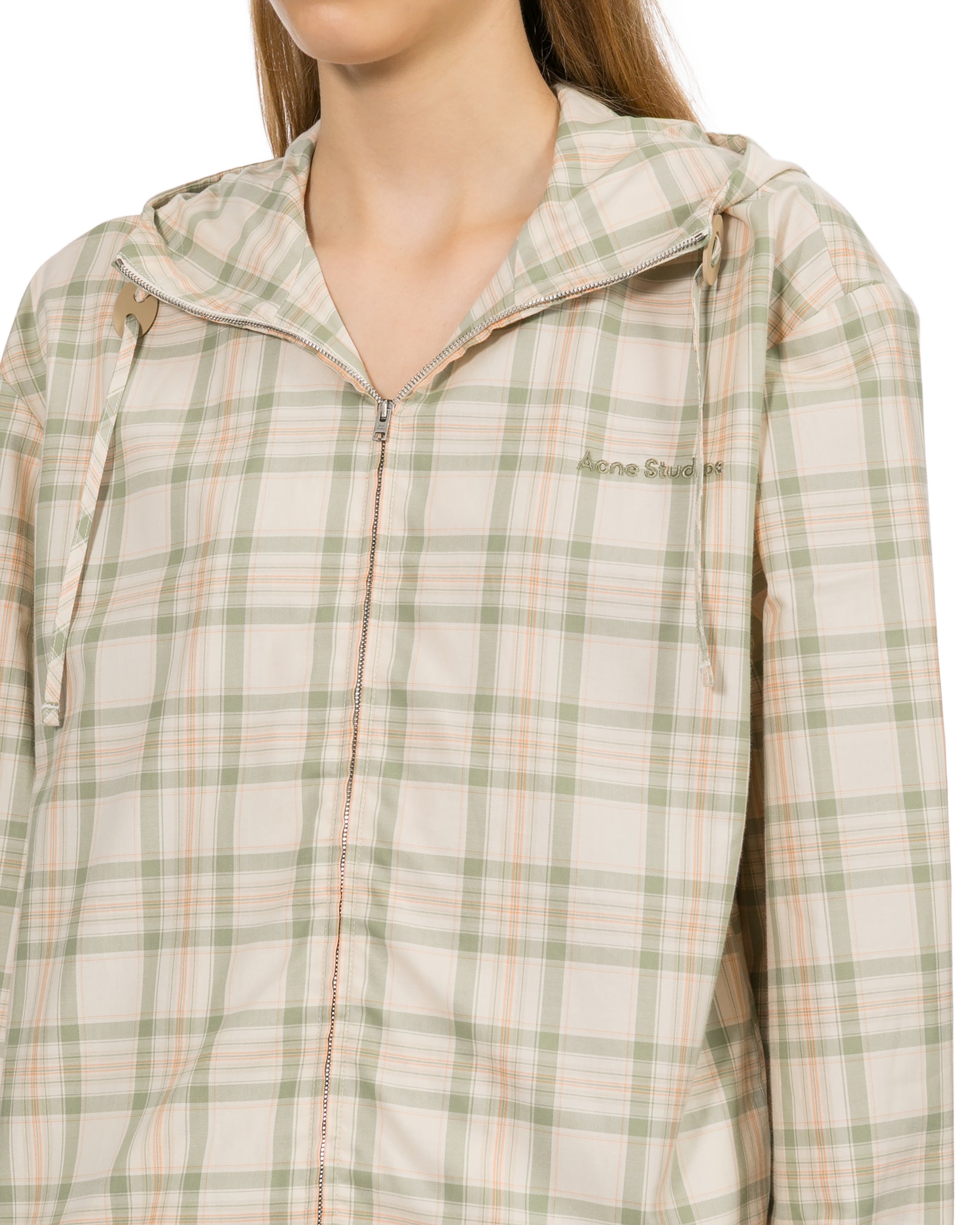 Plaid hooded jacket