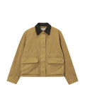 Contrast collar jacket