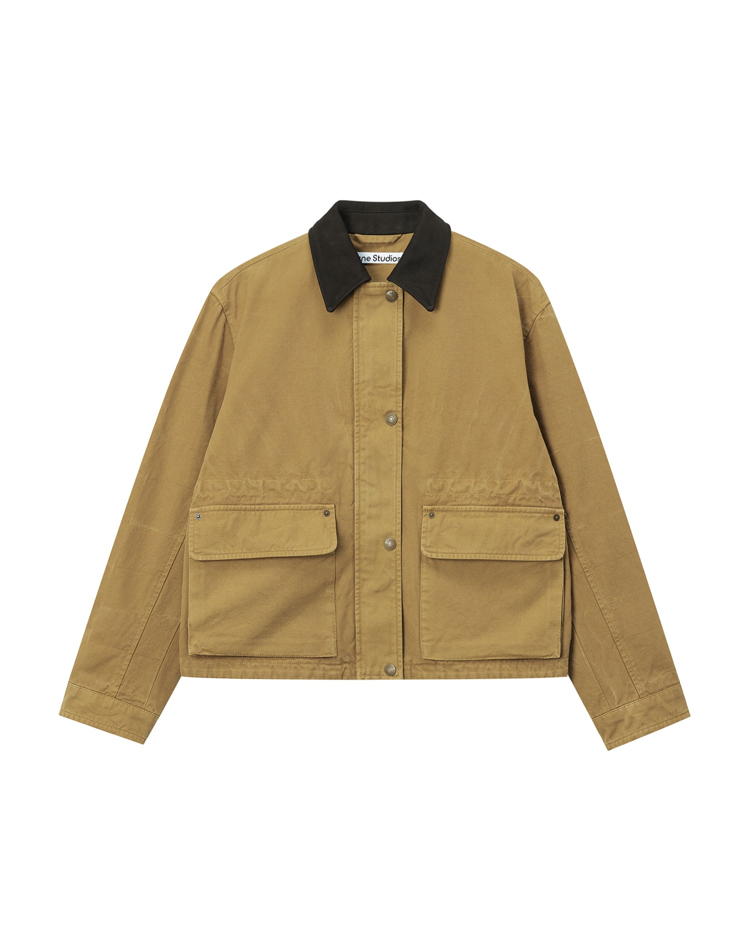 Contrast collar jacket