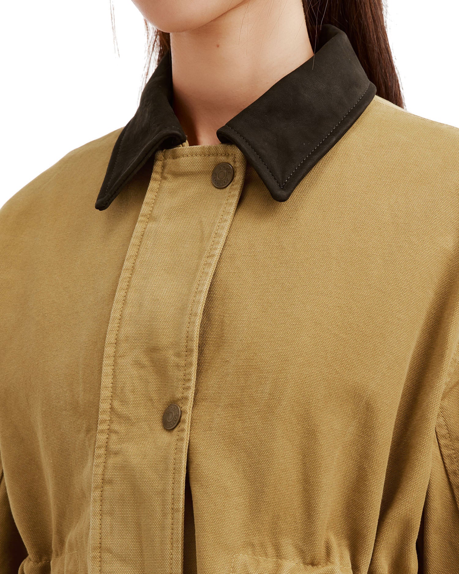 Contrast collar jacket