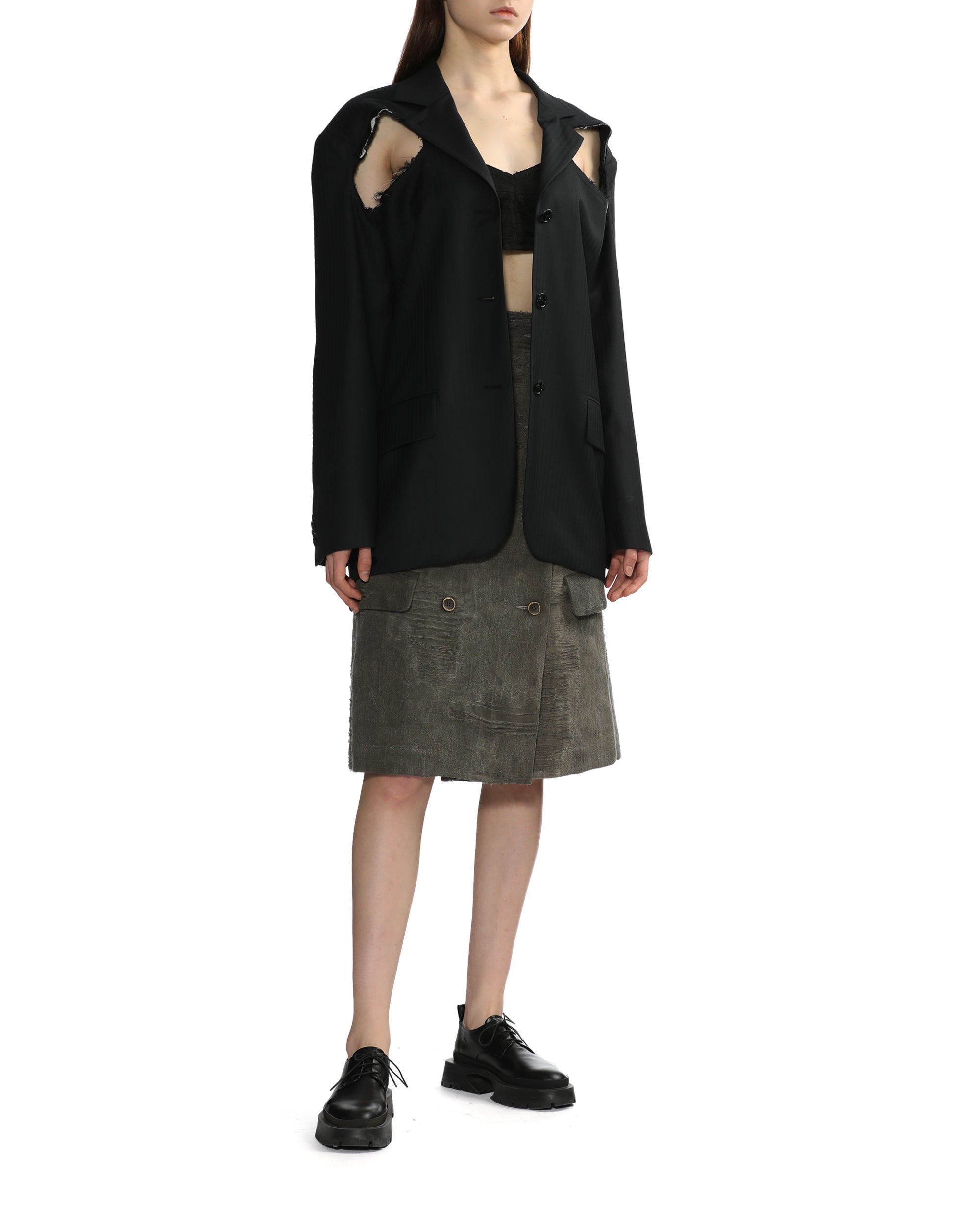 Destructed suit jacket