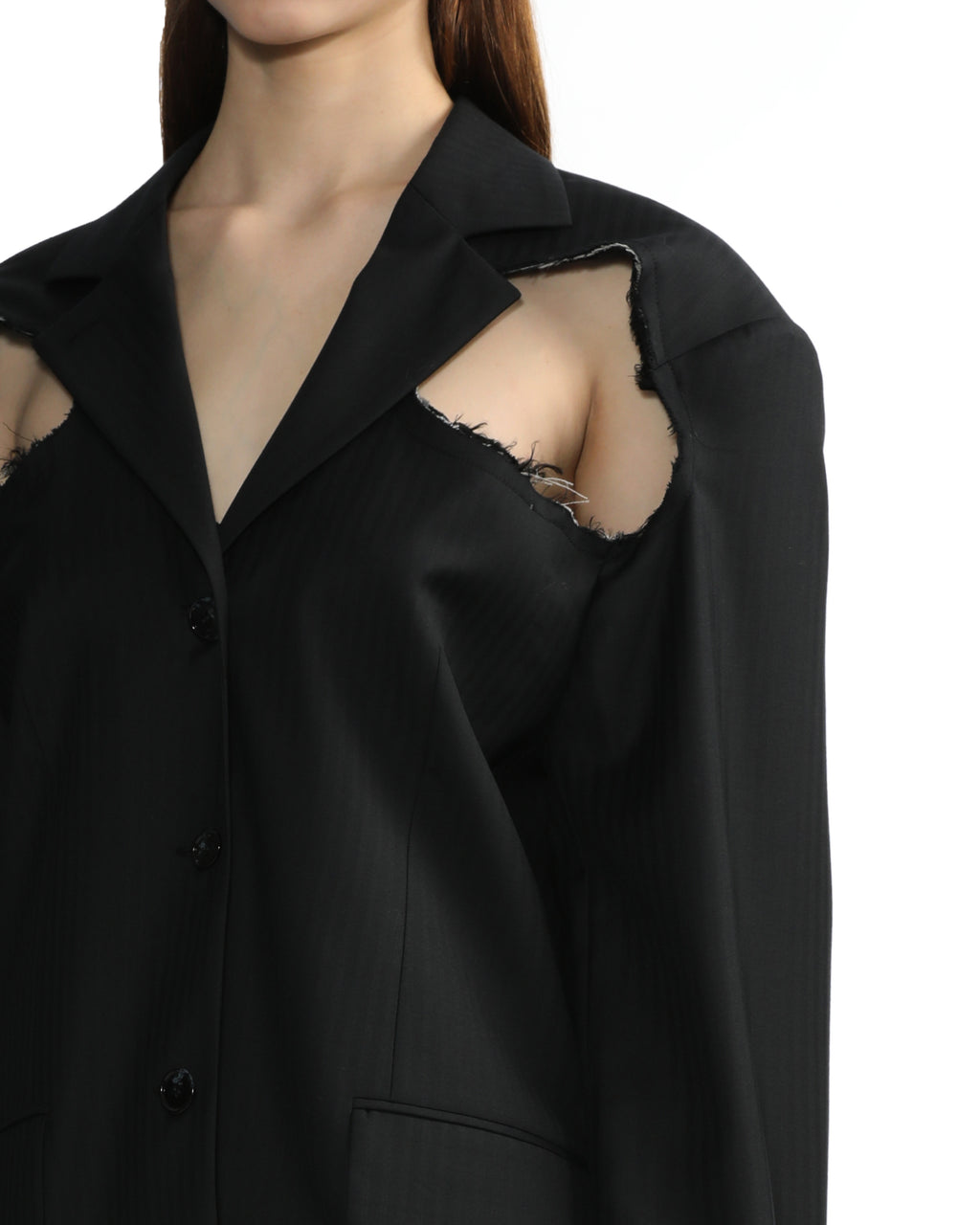 Destructed suit jacket