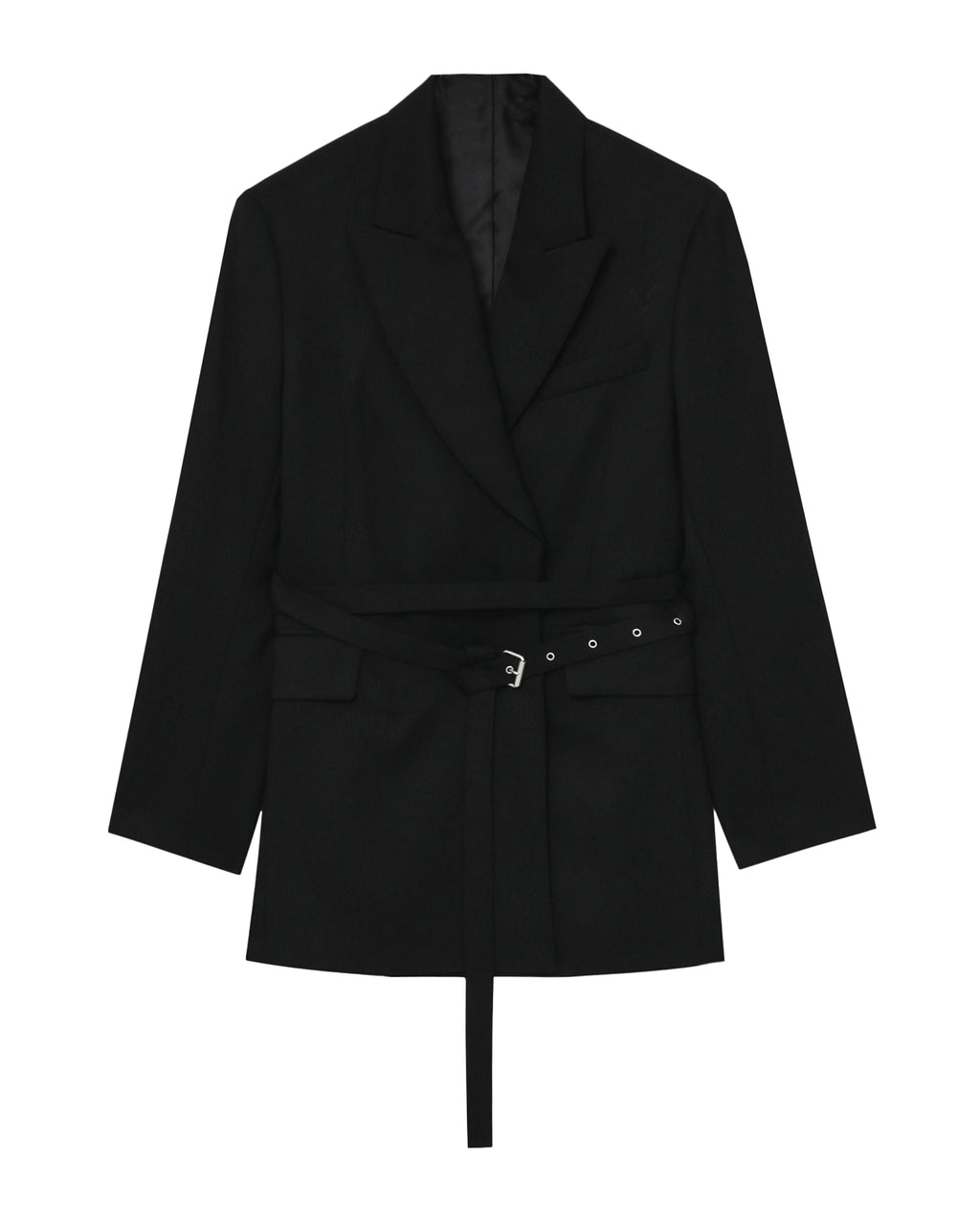 Belted suit jacket