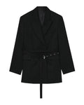 Belted suit jacket