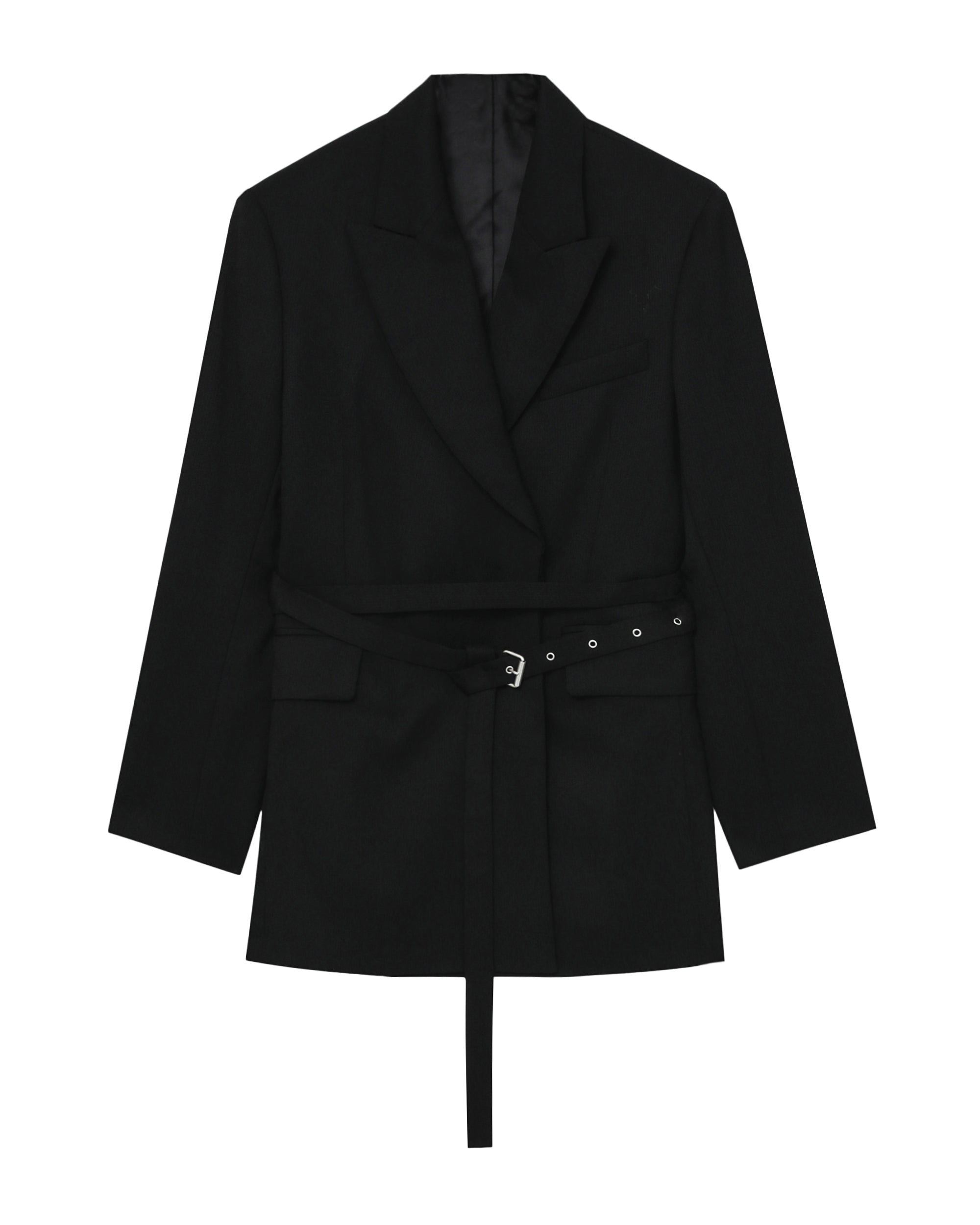 Belted suit jacket