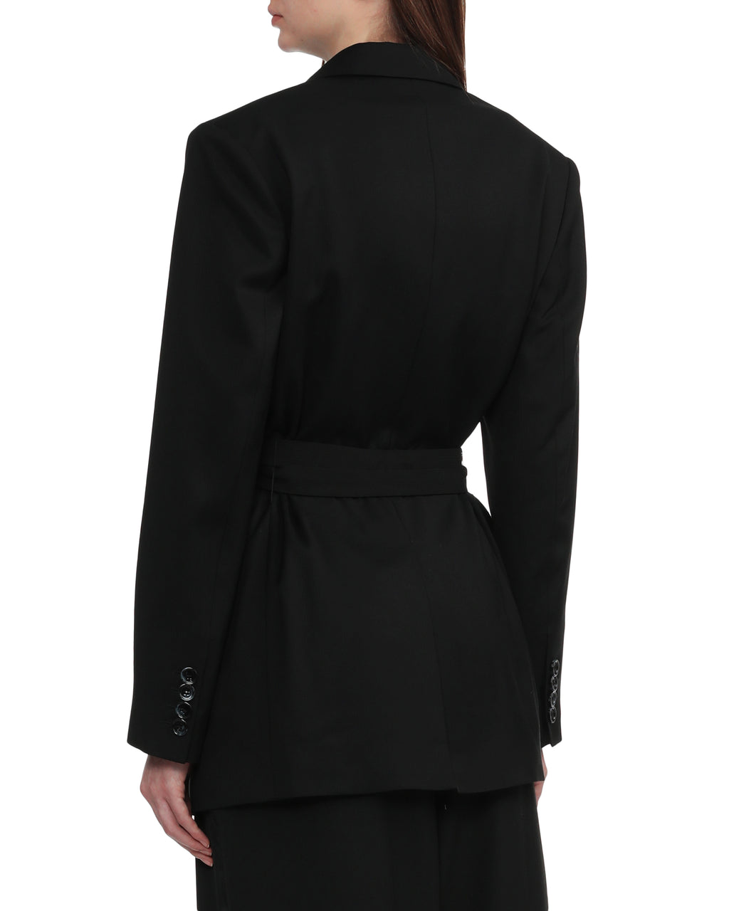 Belted suit jacket