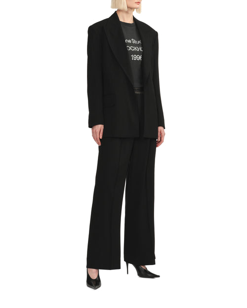 Belted single-breasted blazer