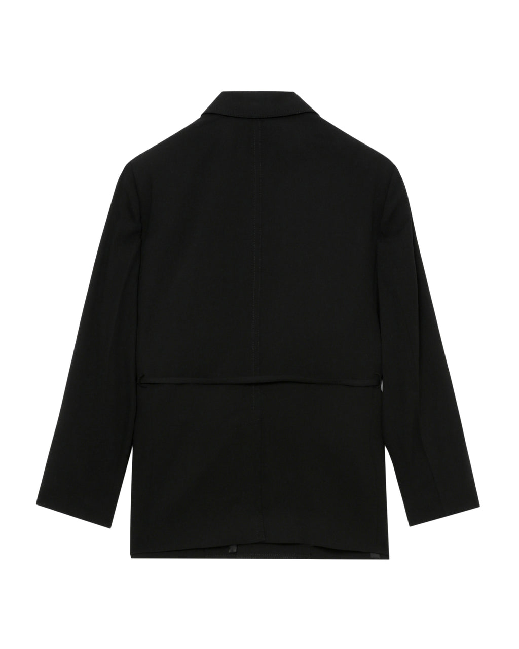 Belted single-breasted blazer