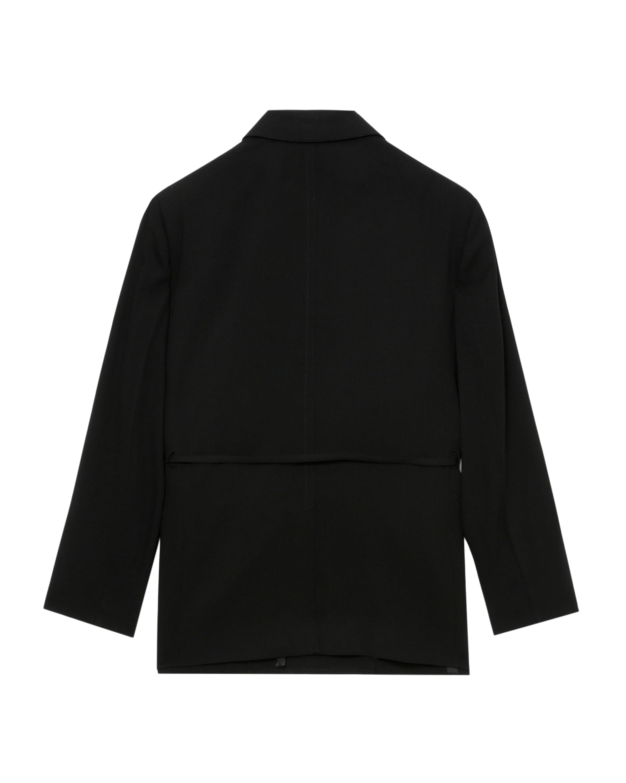 Belted single-breasted blazer