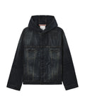 Hooded denim jacket