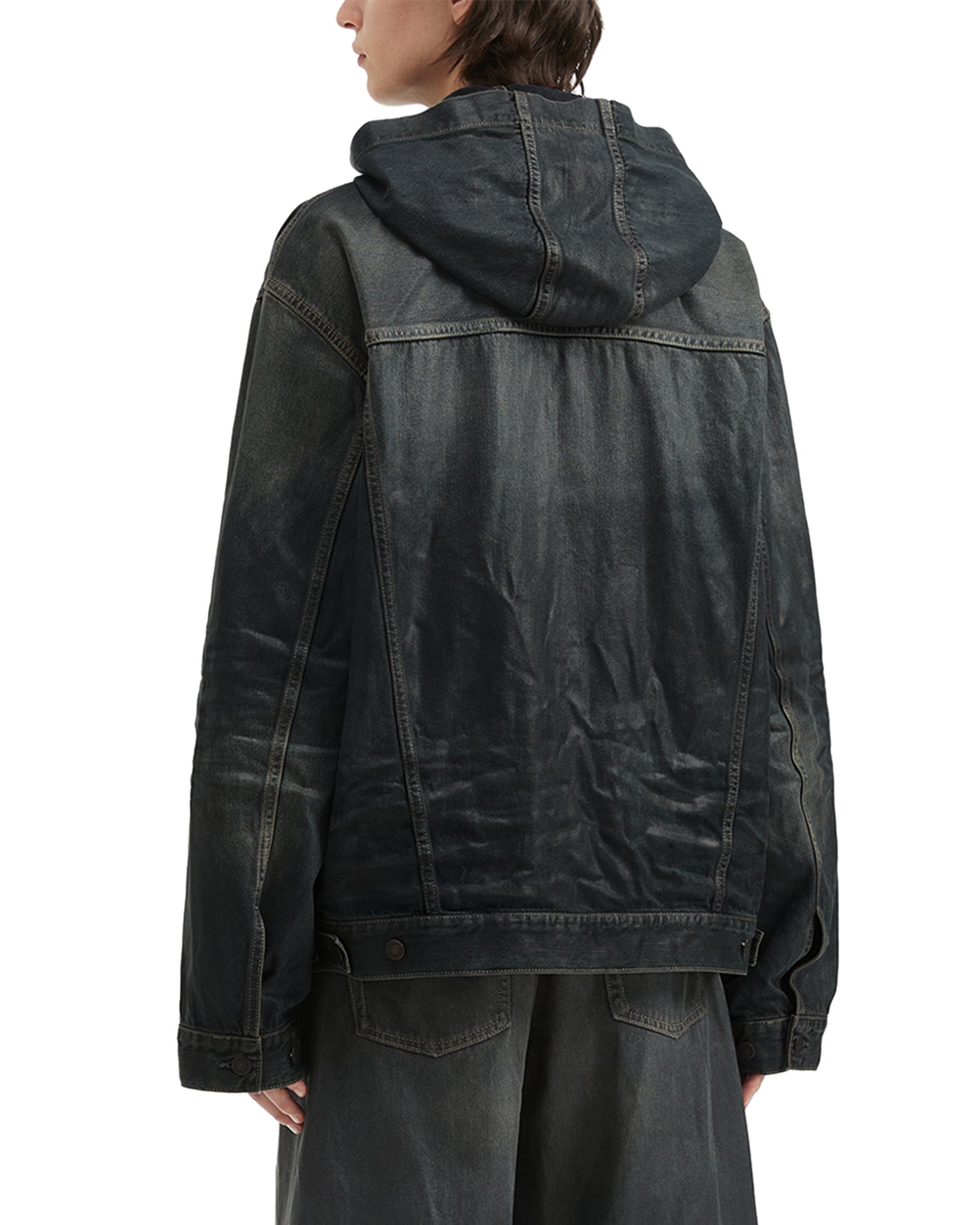 Hooded denim jacket