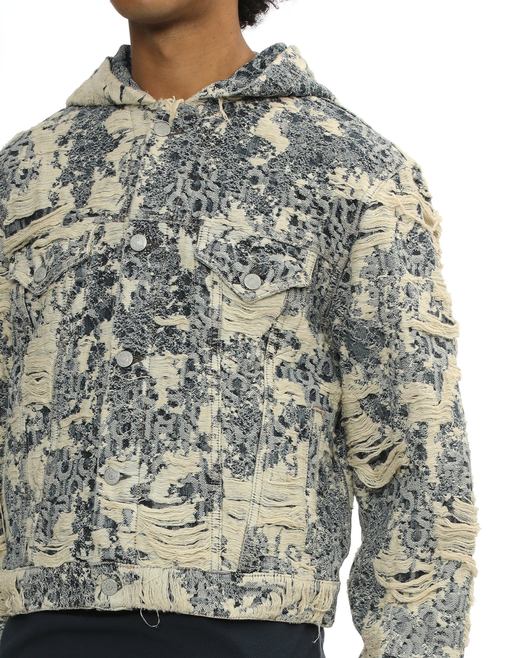 Hooded denim jacket
