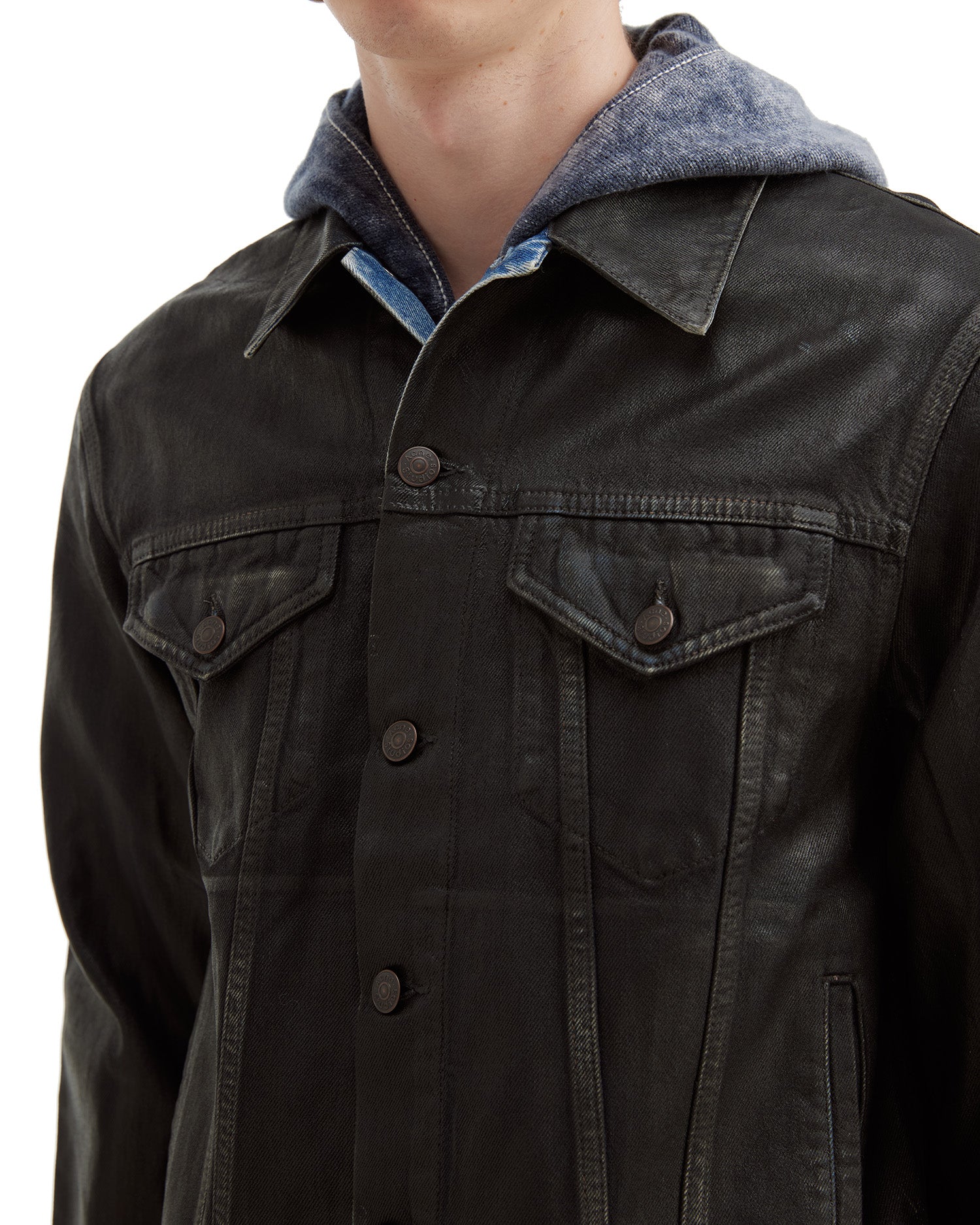 Coated denim jacket