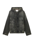 Hooded denim jacket