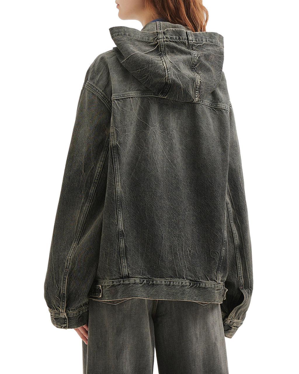 Hooded denim jacket