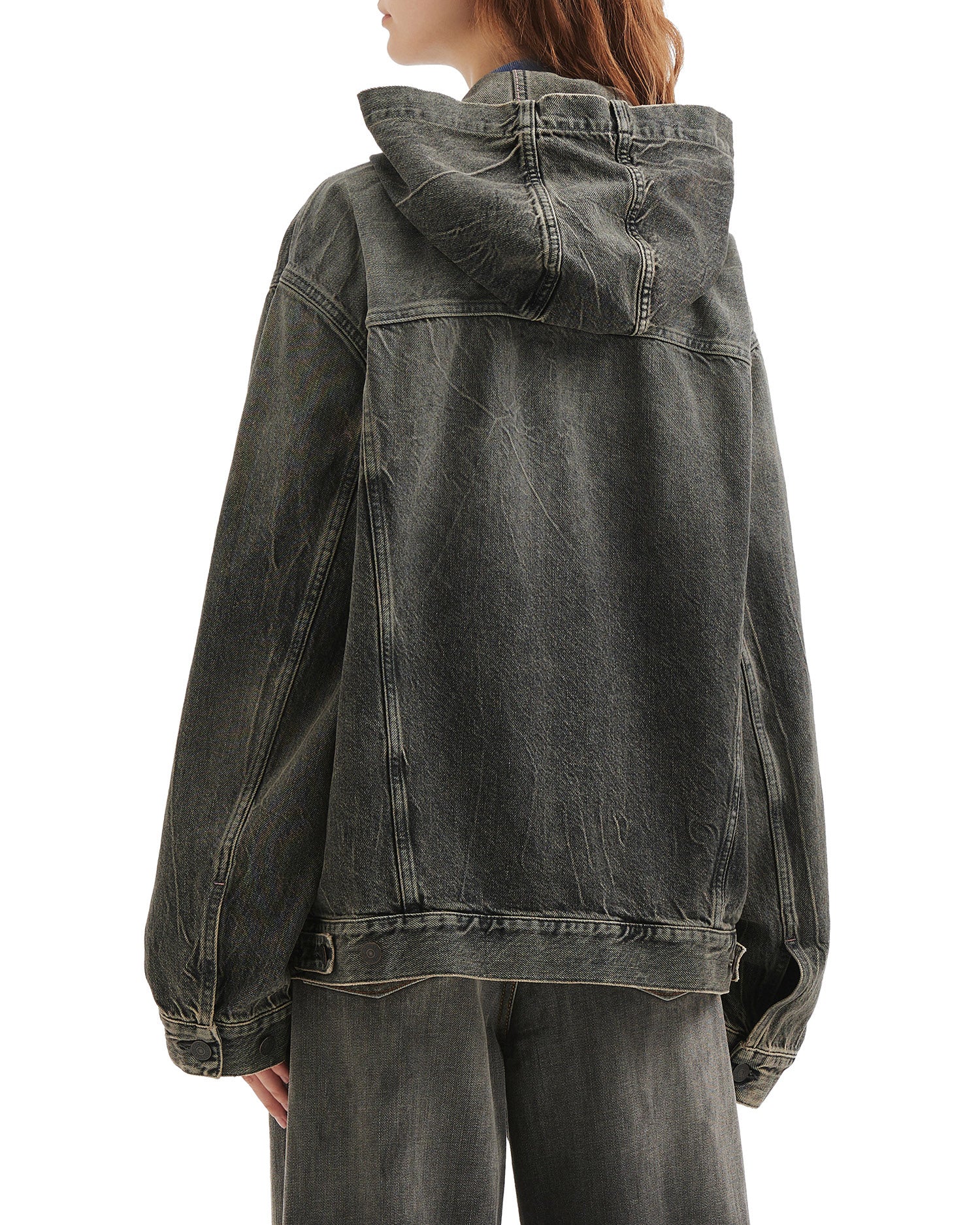 Hooded denim jacket