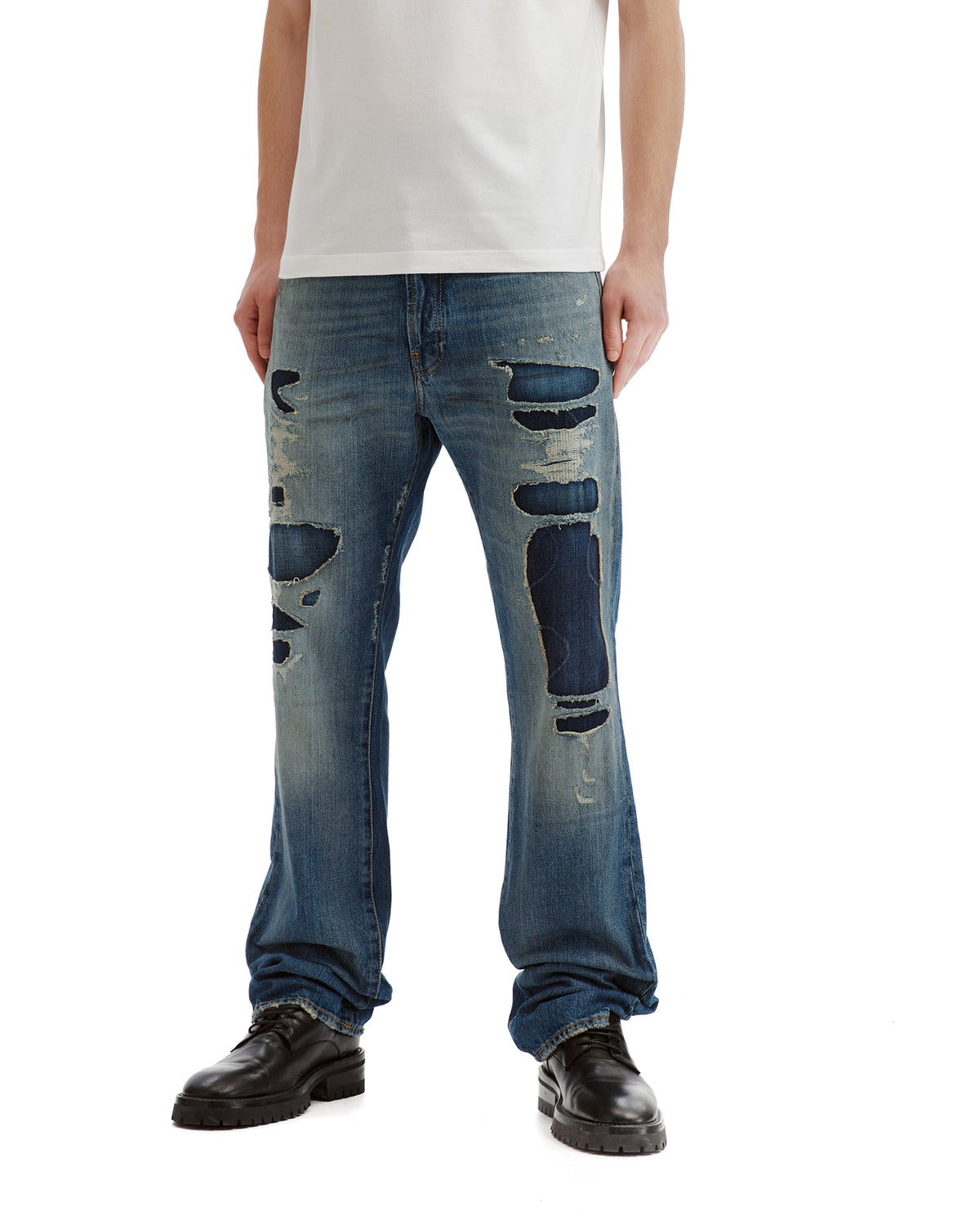 1996M mended denim jeans